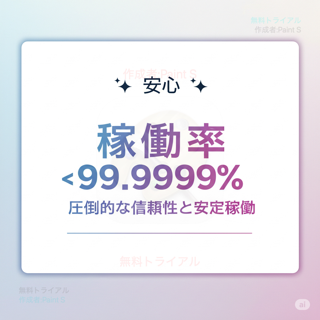 無人受付システム　稼働率　99.9999％