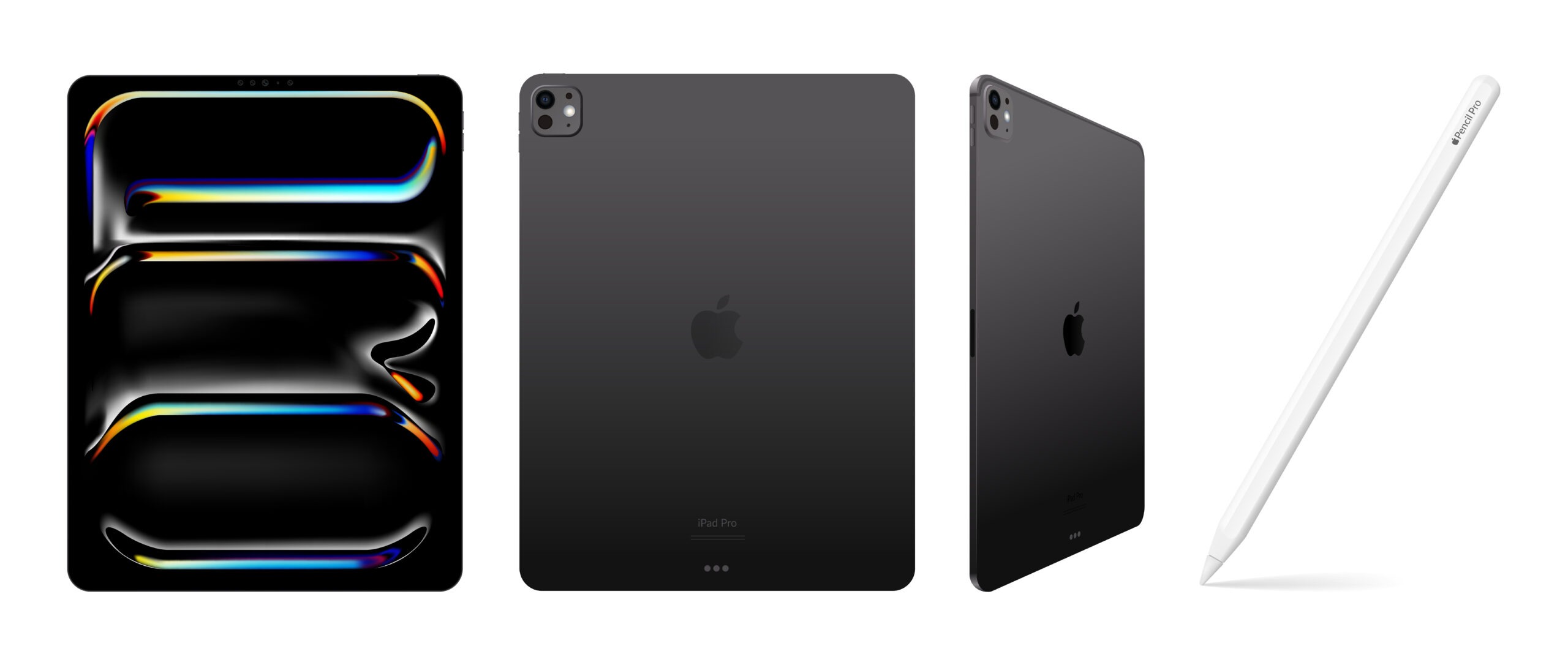 iPad Proの表面と裏面　Applepencil