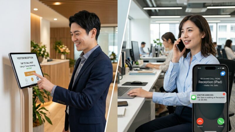 アイタッチは、担当者に直接通話も、SMS通知もできる