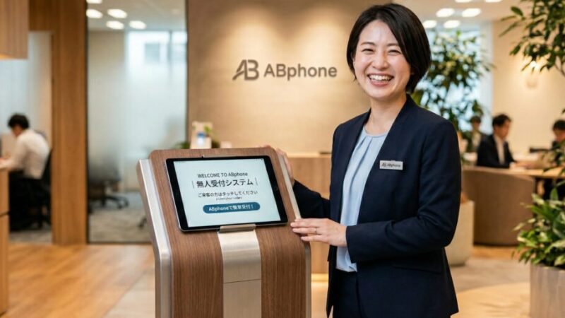 アイタッチは簡単導入　笑顔の女性社員