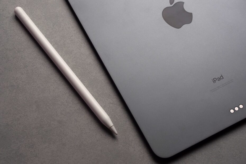 iPadの裏面とApple pencil